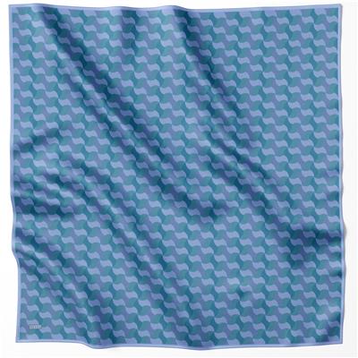 BELLİ GEOMETRİK DESEN İPEK EŞARP 4211D (TWILL) MAVİ - 33