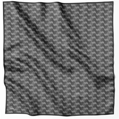 BELLİ GEOMETRİK DESEN İPEK EŞARP 4211D (TWILL) SİYAH - 54