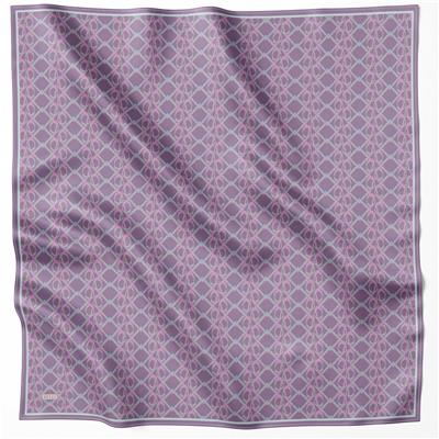 BELLİ GEOMETİK DESEN İPEK EŞARP 4214D (TWILL) LİLA - 34