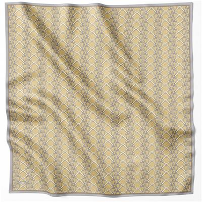 BELLİ GEOMETİK DESEN İPEK EŞARP 4214D (TWILL) SARI - 38