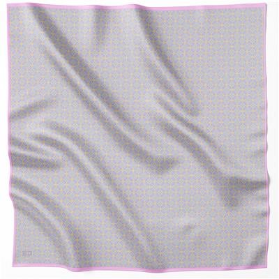 BELLİ GEOMETİK DESEN İPEK EŞARP 4215D (TWILL) LİLA - 54
