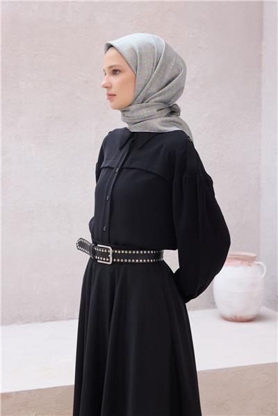 BELLİ GEOMETİK DESEN İPEK EŞARP 4215D (TWILL) MİNT - 63