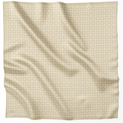 BELLİ GEOMETİK DESEN İPEK EŞARP 4215D (TWILL) SARI - 03
