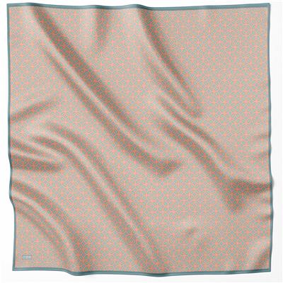 BELLİ GEOMETİK DESEN İPEK EŞARP 4215D (TWILL) BEBE MAVİSİ - 58