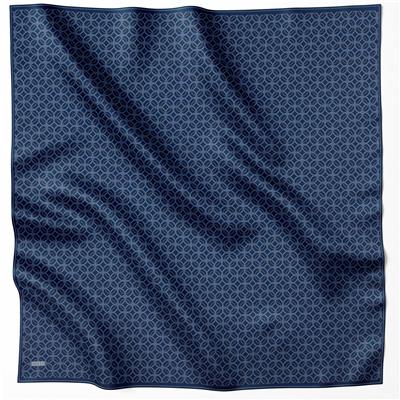 BELLİ GEOMETİK DESEN İPEK EŞARP 4215D (TWILL) LACİVERT - 60