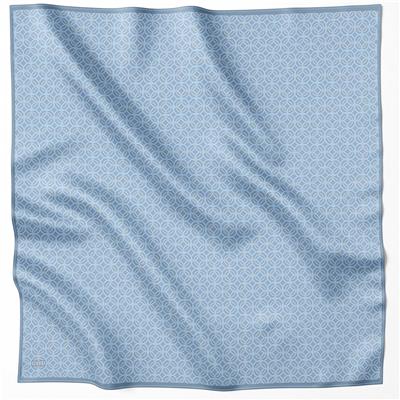 BELLİ GEOMETİK DESEN İPEK EŞARP 4215D (TWILL) İNDİGO - 08