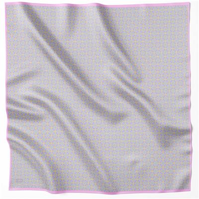 BELLİ GEOMETİK DESEN İPEK EŞARP 4215D (TWILL) LİLA - 54