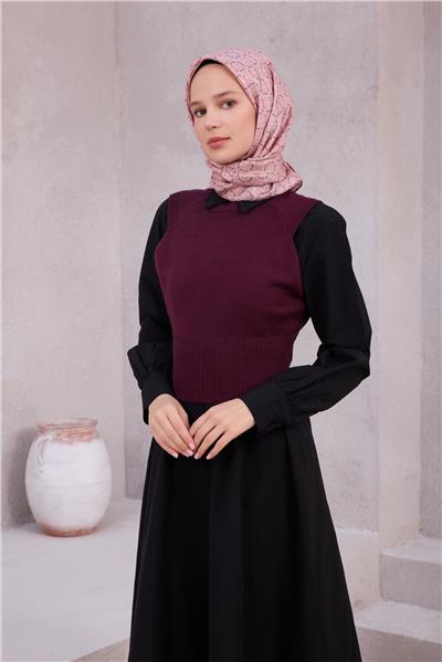 BELLİ GEOMETİK DESEN İPEK EŞARP 4215D (TWILL) PEMBE - 02