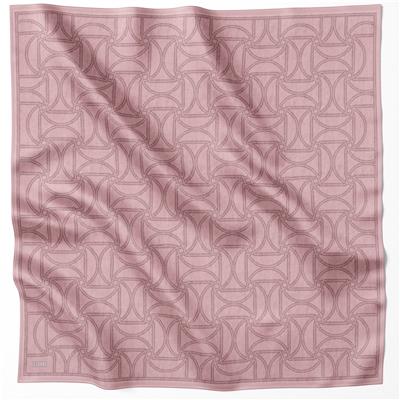 BELLİ GEOMETİK DESEN İPEK EŞARP 4221D (TWILL) PUDRA - 85