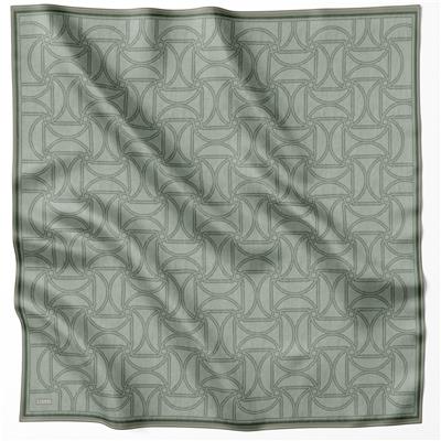 BELLİ GEOMETİK DESEN İPEK EŞARP 4221D (TWILL) MİNT - 34