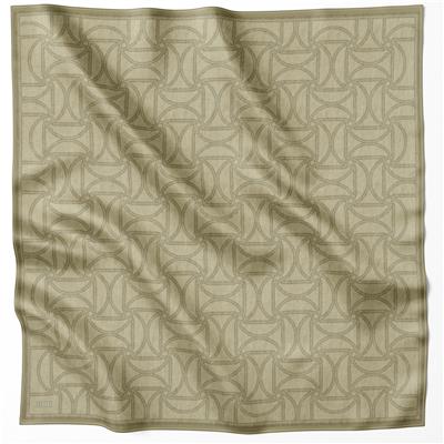 BELLİ GEOMETİK DESEN İPEK EŞARP 4221D (TWILL) HAKİ - 81