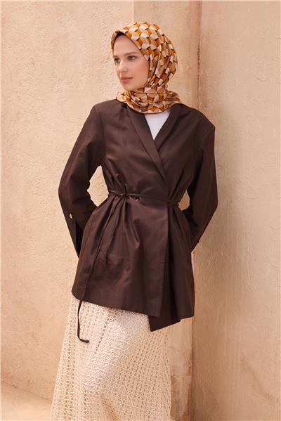 BELLİ GEOMETRIK DESEN İPEK EŞARP 4112D TWILL