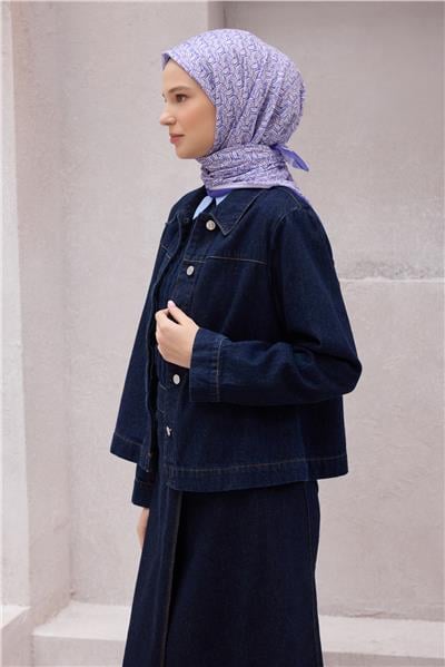 BELLİ GEOMETRİK DESEN NOVA MOR EŞARP 1007