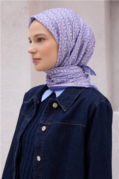 BELLİ GEOMETRİK DESEN NOVA MOR EŞARP 1007