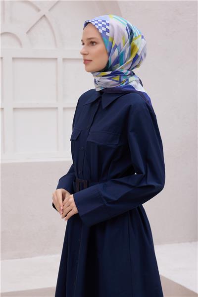 BELLİ GEOMETRİK DESEN NOVA SAKS EŞARP 1010