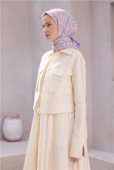 BELLİ İMZA DESEN NOVA MOR EŞARP 1013