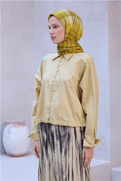 BELLİ KAZAYAĞI DESENİ NOVA SARI EŞARP 1000