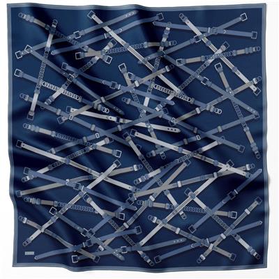 BELLİ KEMER DESEN İPEK EŞARP 4200D (TWILL) LACİVET - 52