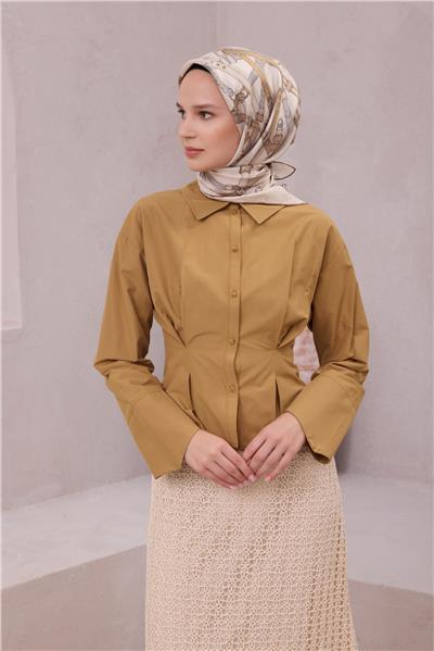 BELLİ KEMER DESEN İPEK EŞARP 4200D (TWILL) BEJ - 06