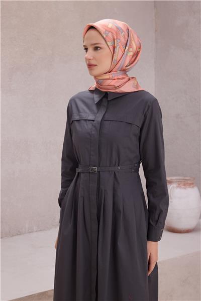 BELLİ KEMER DESEN İPEK EŞARP 4200D (TWILL) PUDRA - 83