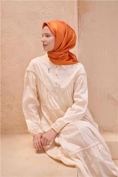 BELLİ KLASIK DESEN İPEK EŞARP 4104D TWILL