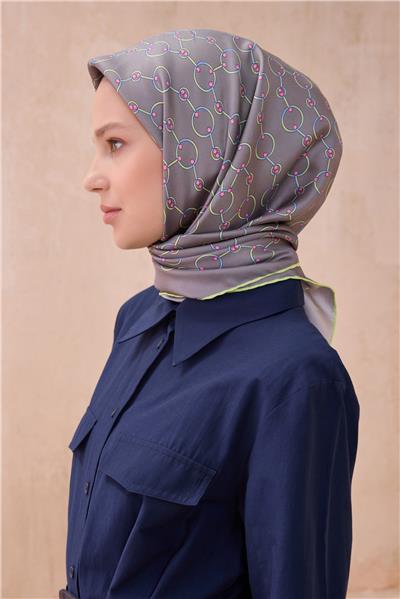 BELLİ KLASIK DESEN İPEK EŞARP 4109D TWILL