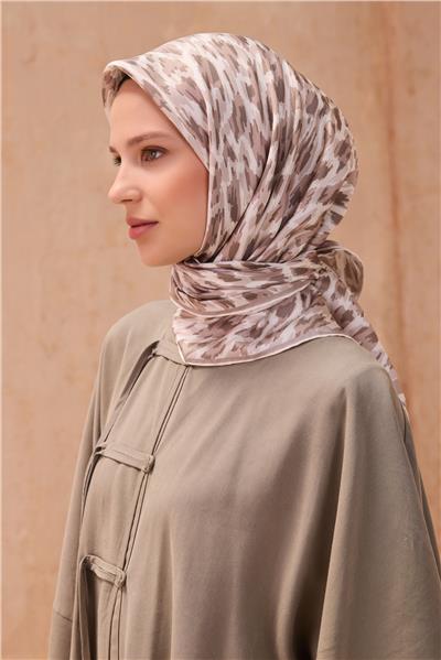 BELLİ LEOPAR DESEN İPEK EŞARP 4103D TWILL