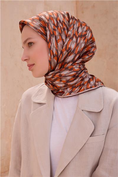 BELLİ LEOPAR DESEN İPEK EŞARP 4103D TWILL