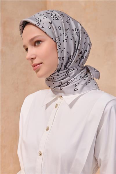 BELLİ LEOPAR DESEN İPEK EŞARP 4126D TWILL