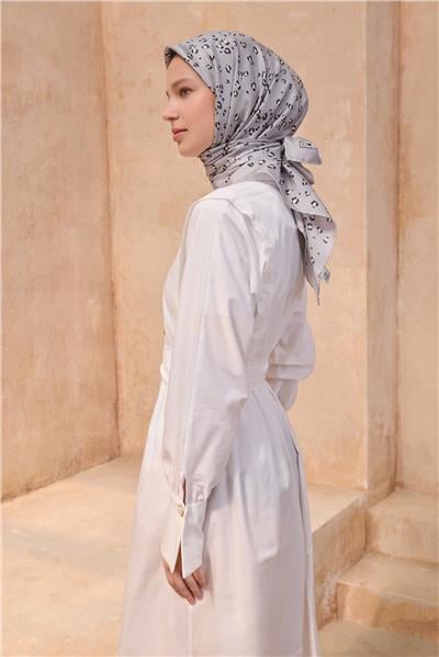 BELLİ LEOPAR DESEN İPEK EŞARP 4126D TWILL
