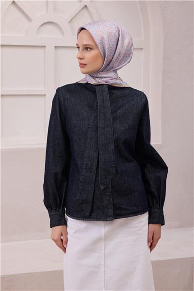 BELLİ LEOPAR DESEN İPEK EŞARP 4208D (TWILL) LİLA - 86