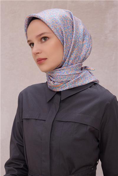 BELLİ LEOPAR DESEN İPEK EŞARP 4208D (TWILL) MİNT - 35