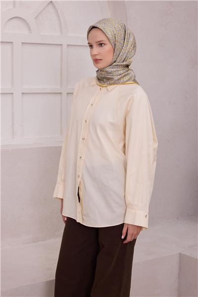 BELLİ LEOPAR DESEN İPEK EŞARP 4208D (TWILL) HARDAL - 85