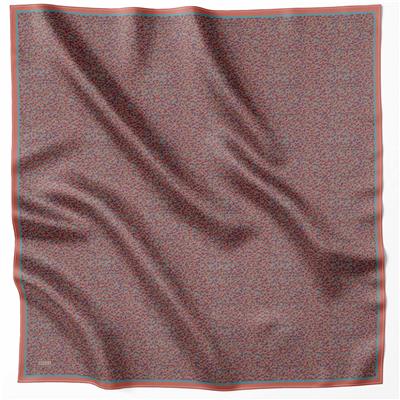 BELLİ LEOPAR DESEN İPEK EŞARP 4208D (TWILL) KİREMİT - 80