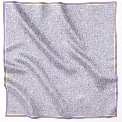 BELLİ LEOPAR DESEN İPEK EŞARP 4208D (TWILL) LİLA - 86