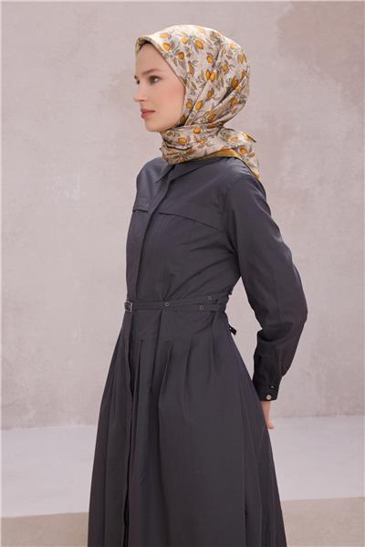 BELLİ LİMON İPEK EŞARP 4212D (TWILL) HAKİ - 01