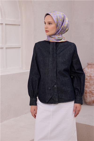 BELLİ LİMON İPEK EŞARP 4212D (TWILL) LİLA - 55
