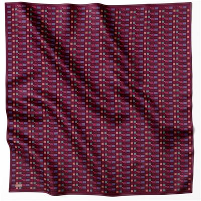 BELLİ LOGO DESEN İPEK EŞARP 4223D (TWILL) VİŞNE ÇÜRÜĞÜ - 86