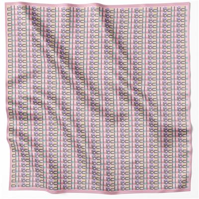 BELLİ LOGO DESEN İPEK EŞARP 4223D (TWILL) PUDRA - 81