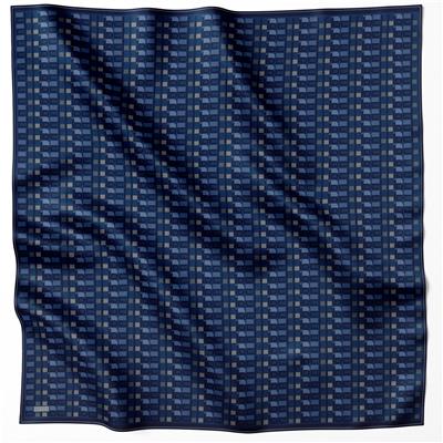 BELLİ LOGO DESEN İPEK EŞARP 4223D (TWILL) LACİVERT - 56