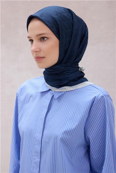 BELLİ LOGO DESEN J.MONOGRAM LACİVERT EŞARP