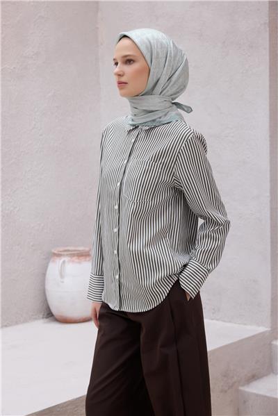 BELLİ LOGO DESEN J.MONOGRAM SU YEŞİLİ EŞARP