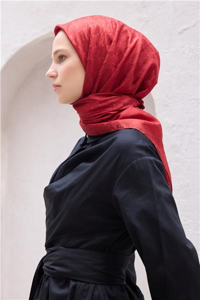 BELLİ LOGO DESEN J.MONOGRAM KIRMIZI EŞARP