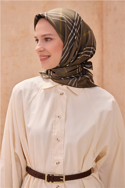 BELLİ MONOGRAM DESEN İPEK EŞARP 4102D (SURA)