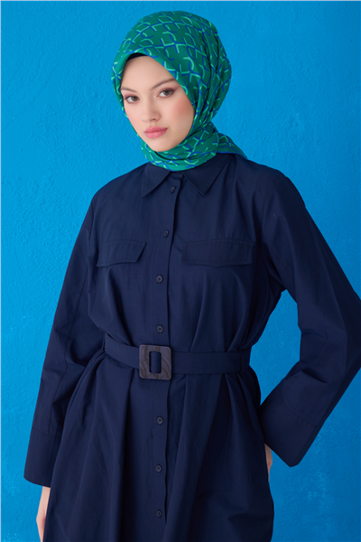 BELLİ MONOGRAM DESEN İPEK EŞARP 4102D TWILL