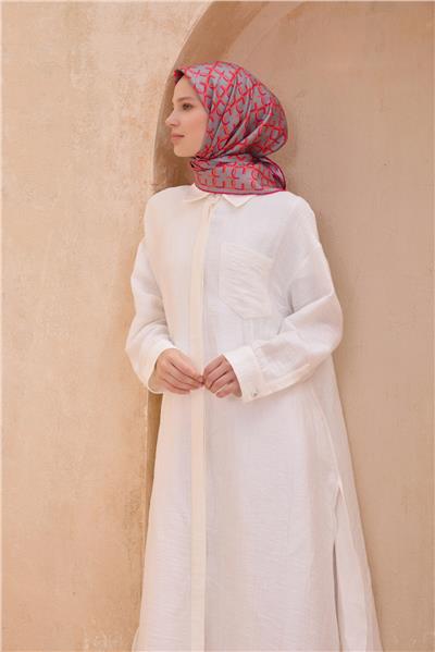 BELLİ MONOGRAM DESEN İPEK EŞARP 4102D TWILL