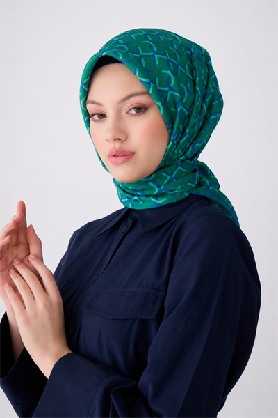 BELLİ MONOGRAM DESEN İPEK EŞARP 4102D TWILL
