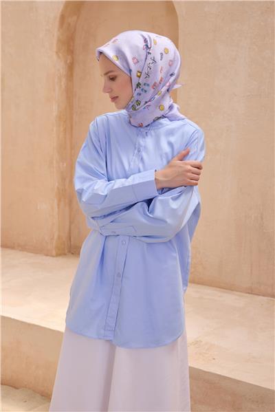 BELLİ OBJE DESEN İPEK EŞARP 4121D TWILL