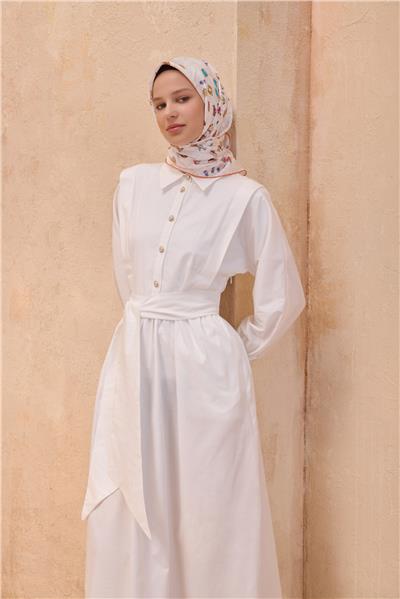 BELLİ OBJE DESEN İPEK EŞARP 4121D TWILL