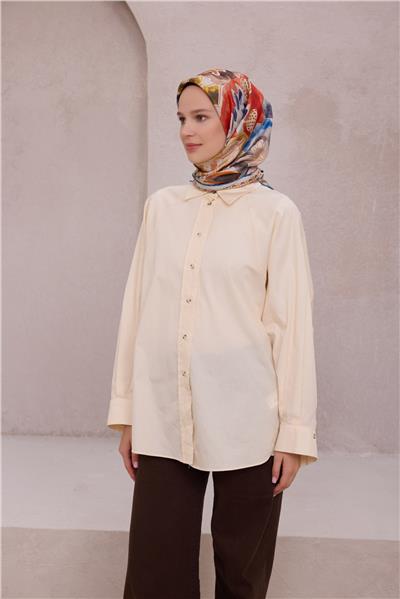 BELLİ OBJE DESEN İPEK EŞARP 4216D (TWILL) İNDİGO - 05